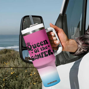 Queen Of The Camper Tumbler With Handle RV Camping Camper Life TB10 Print Your Wear