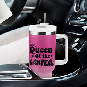 Queen Of The Camper Tumbler With Handle RV Camping Camper Life TB10 Print Your Wear