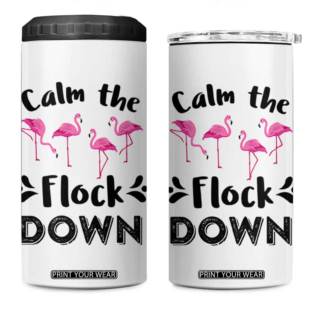 Gifts For Flamingo Lover 4 in 1 Can Cooler Tumbler Cute Animal Lover Gifts For Her TB10 One Size: 16 oz White Print Your Wear
