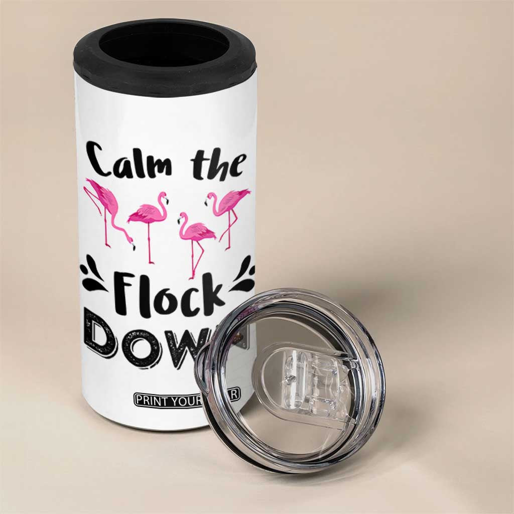 Gifts For Flamingo Lover 4 in 1 Can Cooler Tumbler Cute Animal Lover Gifts For Her TB10 Print Your Wear