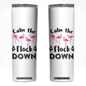 Gifts For Flamingo Lover Skinny Tumbler Cute Animal Lover Gifts For Her TB10 White Print Your Wear