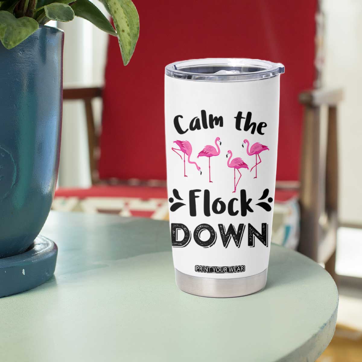 Gifts For Flamingo Lover Tumbler Cup Cute Animal Lover Gifts For Her TB10 Print Your Wear