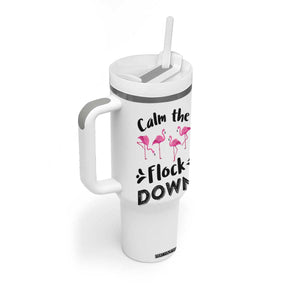 Gifts For Flamingo Lover Tumbler With Handle Cute Animal Lover Gifts For Her TB10 Print Your Wear