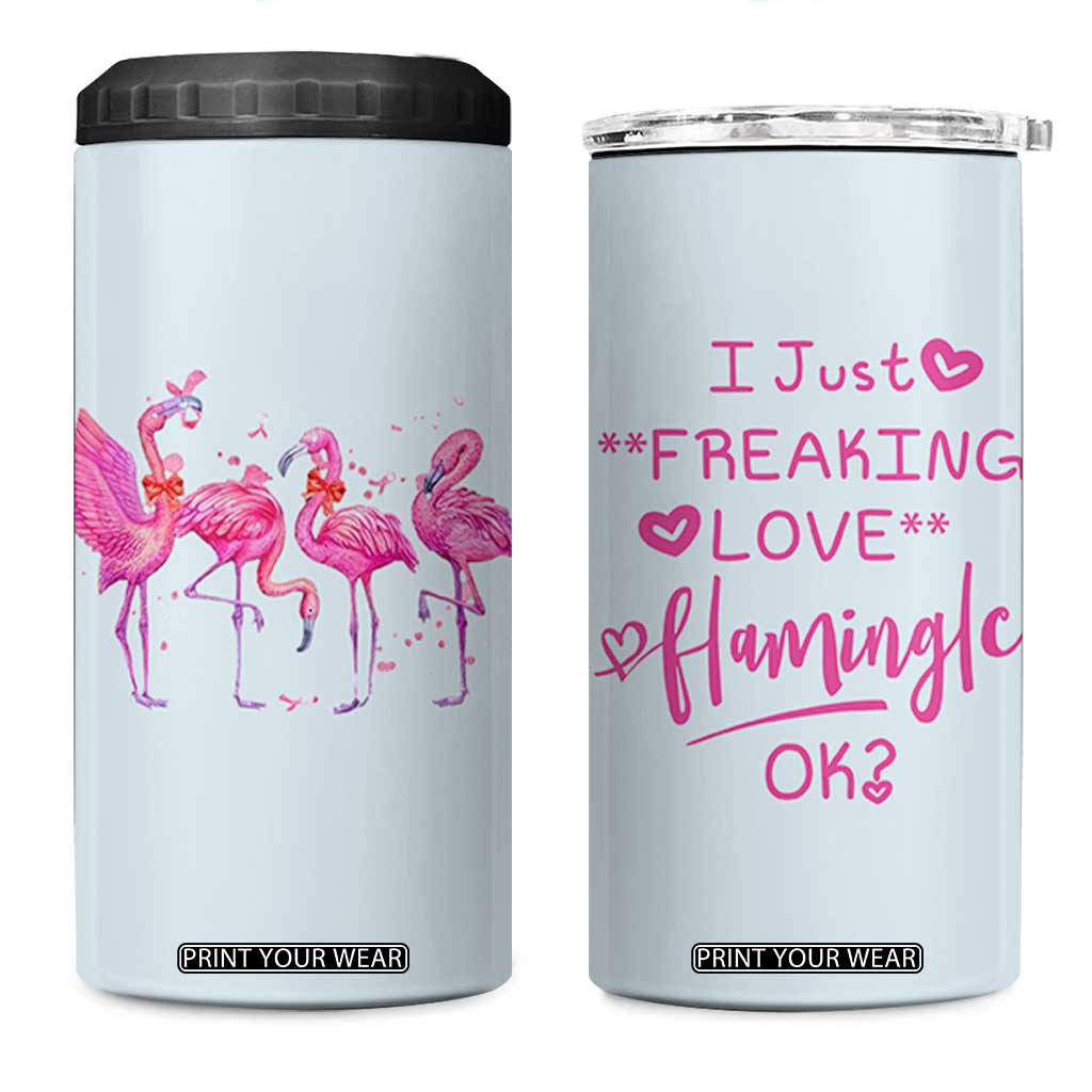 Flamingo Lover Gifts 4 in 1 Can Cooler Tumbler Cute Flamingo Gifts For Women Who Loves Flamingos TB10 One Size: 16 oz Blue Print Your Wear