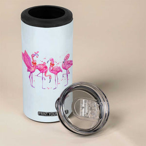 Flamingo Lover Gifts 4 in 1 Can Cooler Tumbler Cute Flamingo Gifts For Women Who Loves Flamingos TB10 Print Your Wear