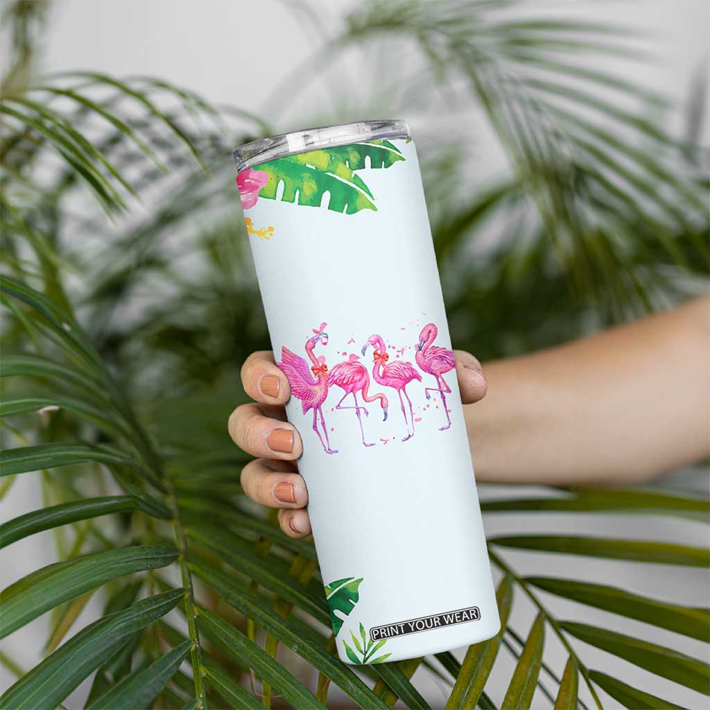 Flamingo Lover Gifts Skinny Tumbler Cute Flamingo Gifts For Women Who Loves Flamingos TB10 Print Your Wear