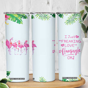 Flamingo Lover Gifts Skinny Tumbler Cute Flamingo Gifts For Women Who Loves Flamingos TB10 Print Your Wear