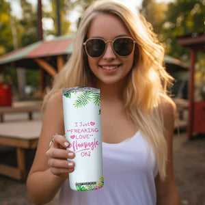 Flamingo Lover Gifts Skinny Tumbler Cute Flamingo Gifts For Women Who Loves Flamingos TB10 Print Your Wear