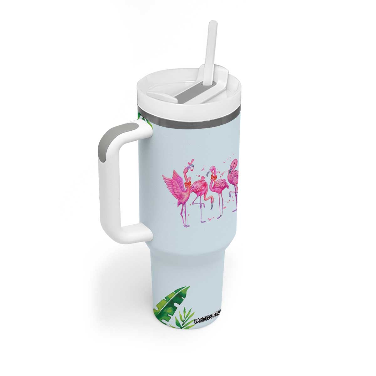Flamingo Lover Gifts Tumbler With Handle Cute Flamingo Gifts For Women Who Loves Flamingos TB10 Print Your Wear