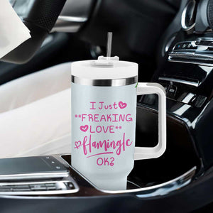 Flamingo Lover Gifts Tumbler With Handle Cute Flamingo Gifts For Women Who Loves Flamingos TB10 Print Your Wear
