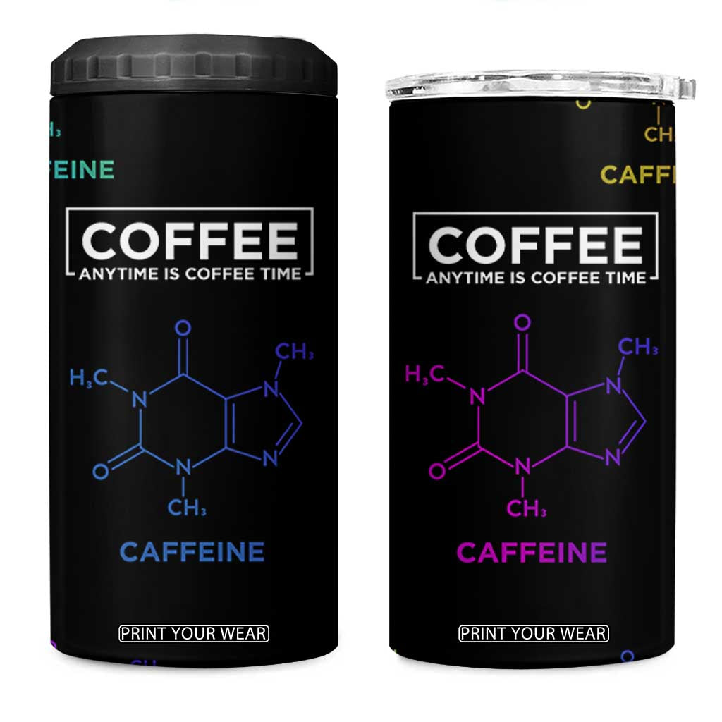 Chemistry Coffee 4 in 1 Can Cooler Tumbler Caffeine Science Chemistry Teacher Gift TB10 One Size: 16 oz Black Print Your Wear