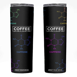 Chemistry Coffee Skinny Tumbler Caffeine Science Chemistry Teacher Gift TB10 Black Print Your Wear