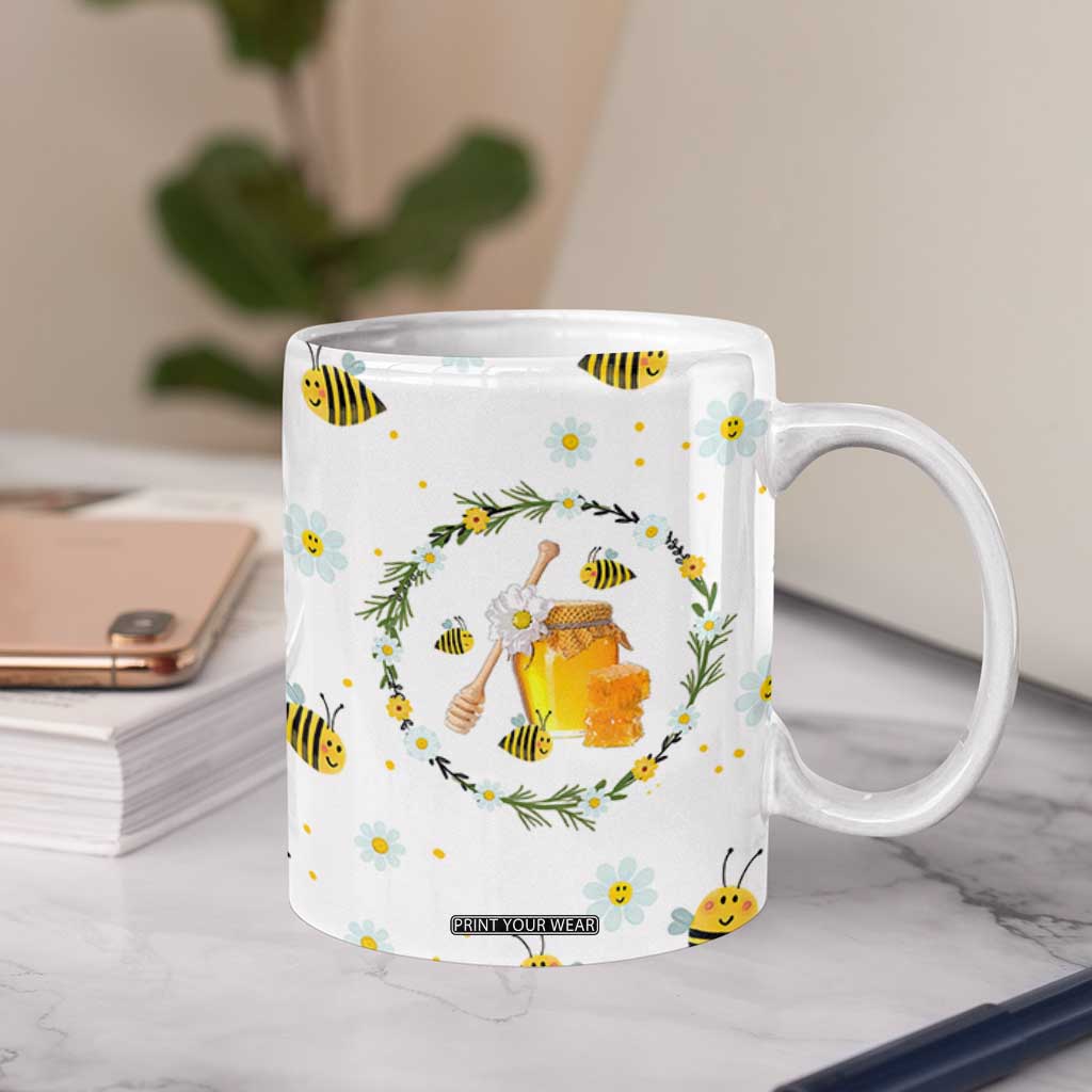 Christian Gifts For Women Coffee Mug Kind Words are Like Honey Inspirational Bible Verse TB10 Print Your Wear