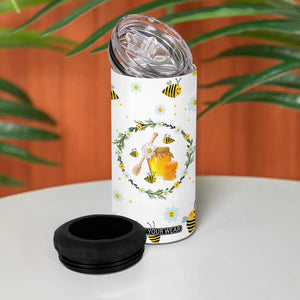 Christian Gifts For Women 4 in 1 Can Cooler Tumbler Kind Words are Like Honey Inspirational Bible Verse TB10 Print Your Wear
