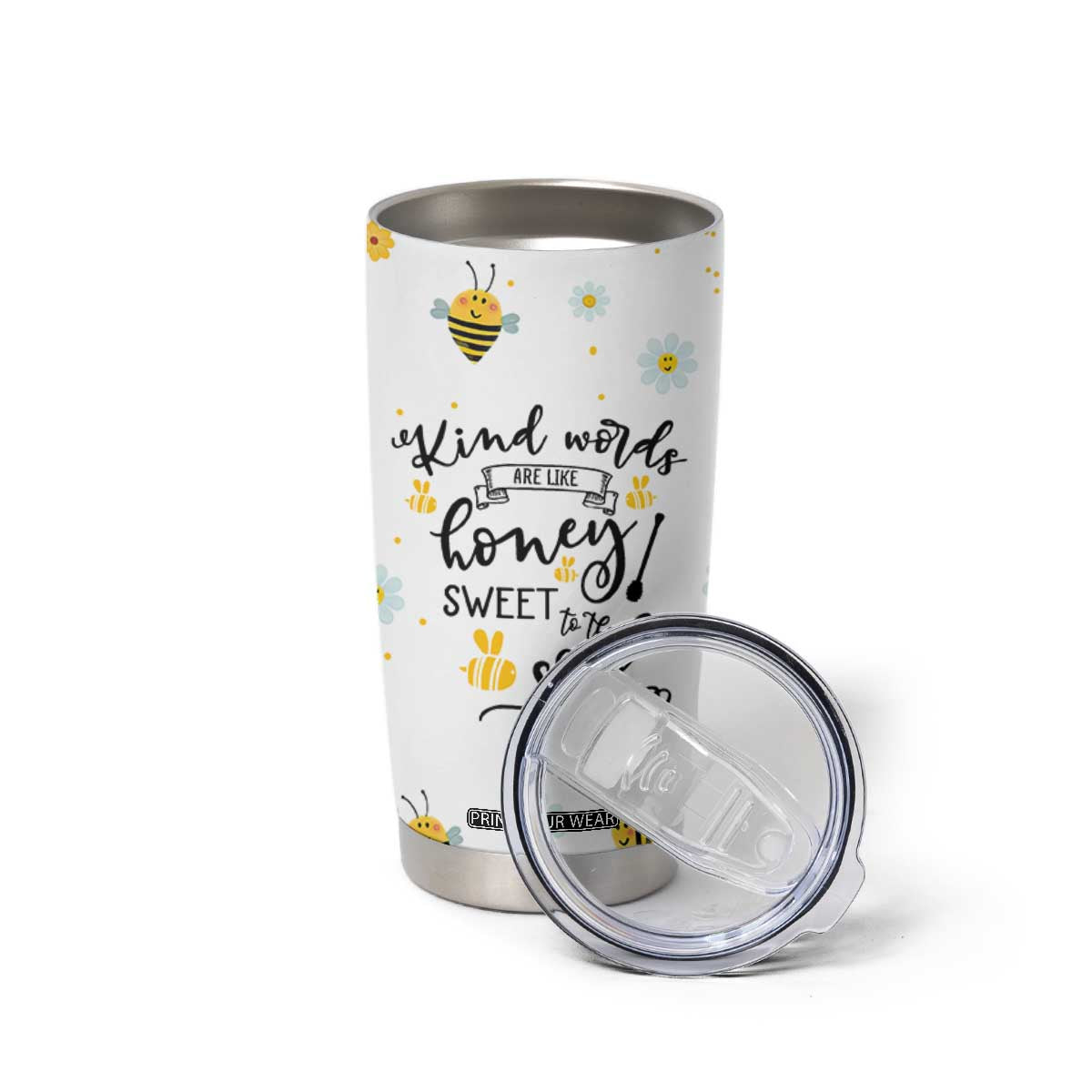 Christian Gifts For Women Tumbler Cup Kind Words are Like Honey Inspirational Bible Verse TB10 Print Your Wear