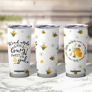 Christian Gifts For Women Tumbler Cup Kind Words are Like Honey Inspirational Bible Verse TB10 Print Your Wear