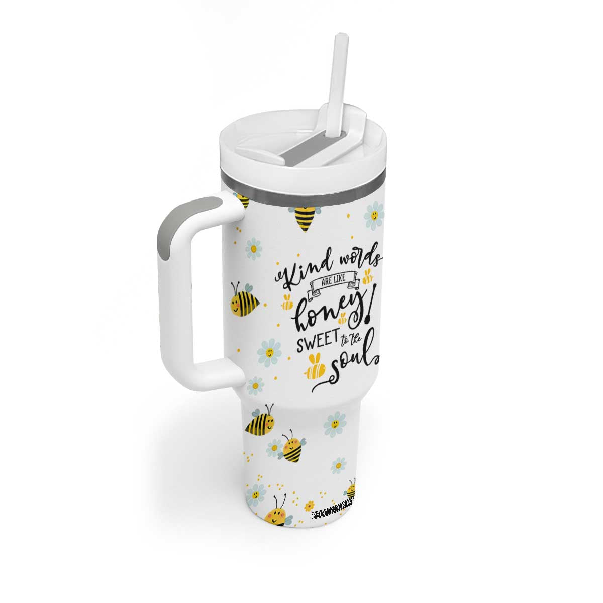Christian Gifts For Women Tumbler With Handle Kind Words are Like Honey Inspirational Bible Verse TB10 Print Your Wear