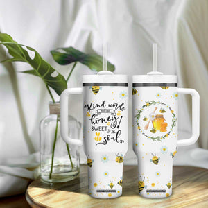 Christian Gifts For Women Tumbler With Handle Kind Words are Like Honey Inspirational Bible Verse TB10 Print Your Wear
