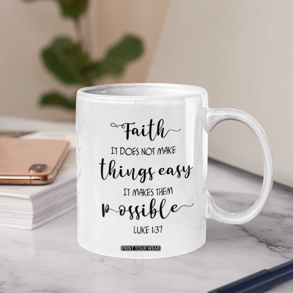 Christian Gifts for Women Faith Coffee Mug Encouragement Inspirational Flower Mothers Day Bible Gift TB10 Print Your Wear