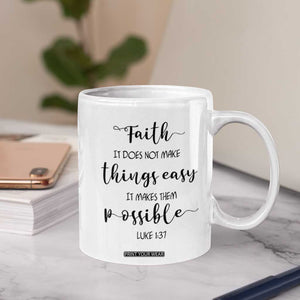Christian Gifts for Women Faith Coffee Mug Encouragement Inspirational Flower Mothers Day Bible Gift TB10 Print Your Wear