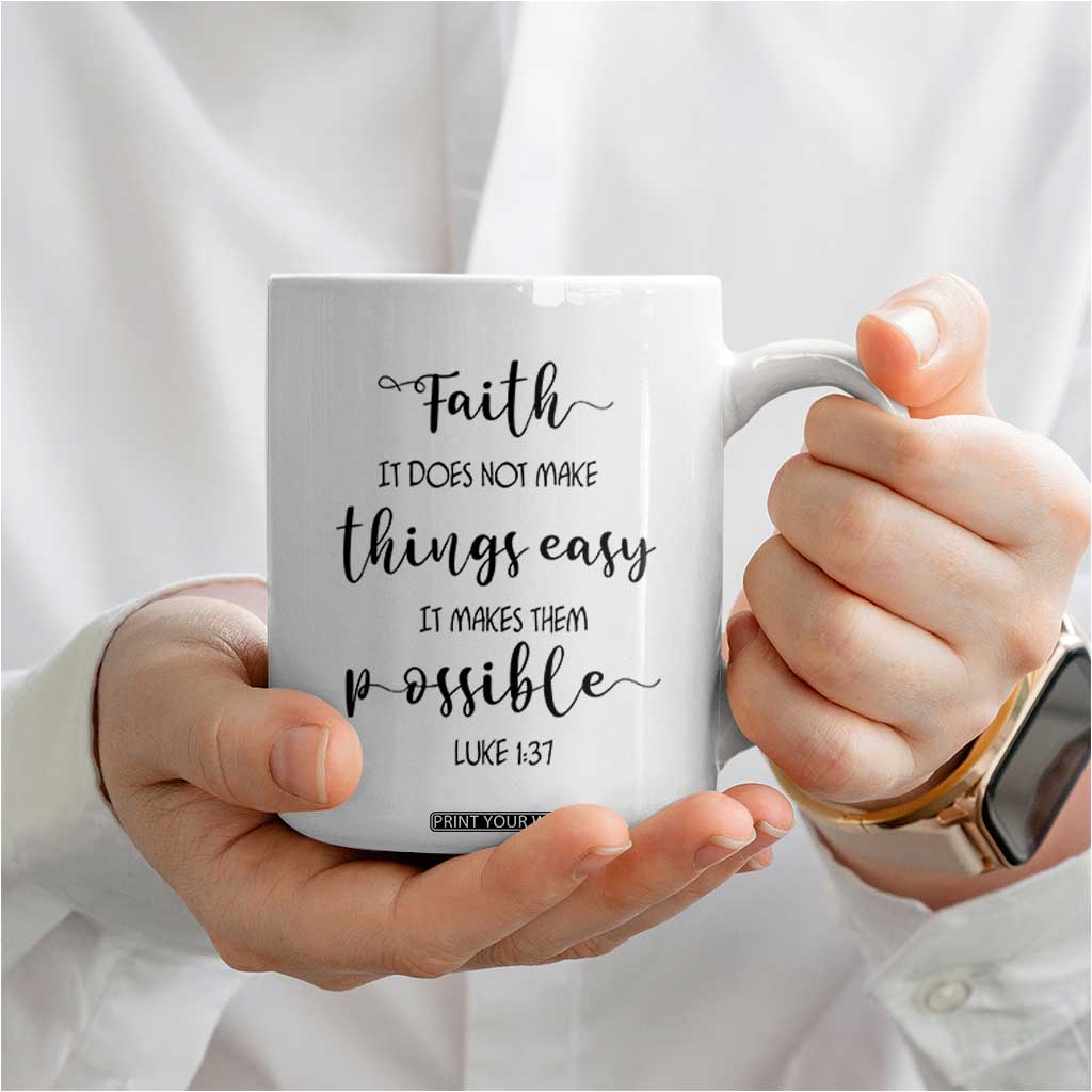 Christian Gifts for Women Faith Coffee Mug Encouragement Inspirational Flower Mothers Day Bible Gift TB10 Print Your Wear