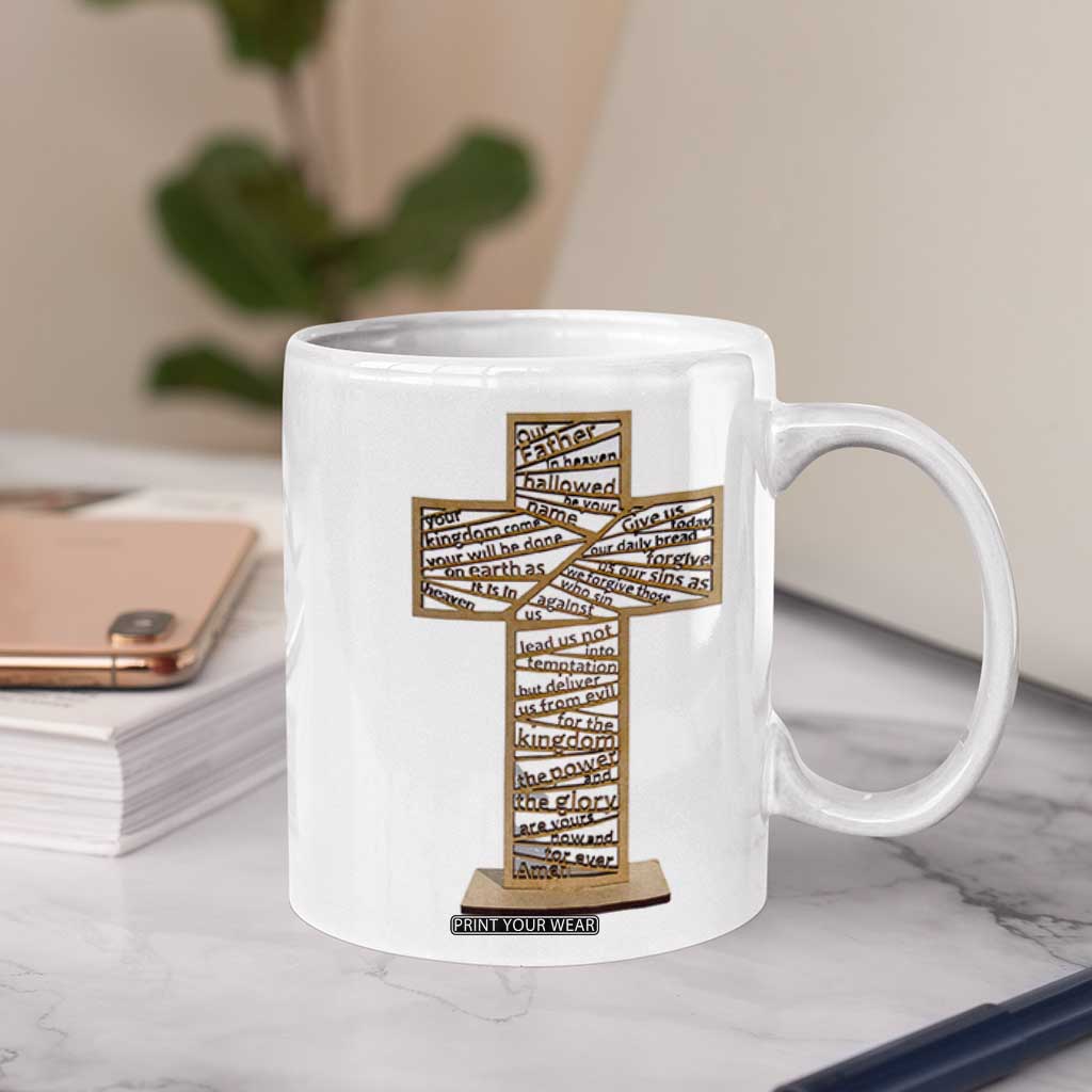 Christian Inspirational Coffee Mug The Lords Prayer Bible Verses Christian Gift TB10 Print Your Wear