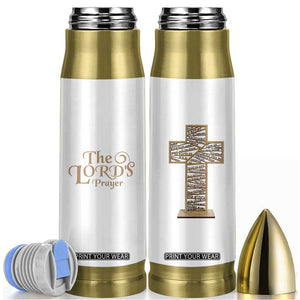 Christian Inspirational Bullet Tumbler The Lords Prayer Bible Verses Christian Gift TB10 White Print Your Wear