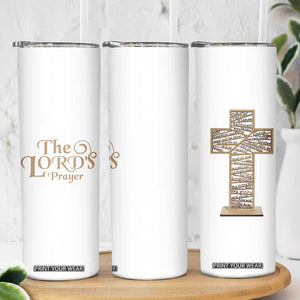 Christian Inspirational Skinny Tumbler The Lords Prayer Bible Verses Christian Gift TB10 Print Your Wear
