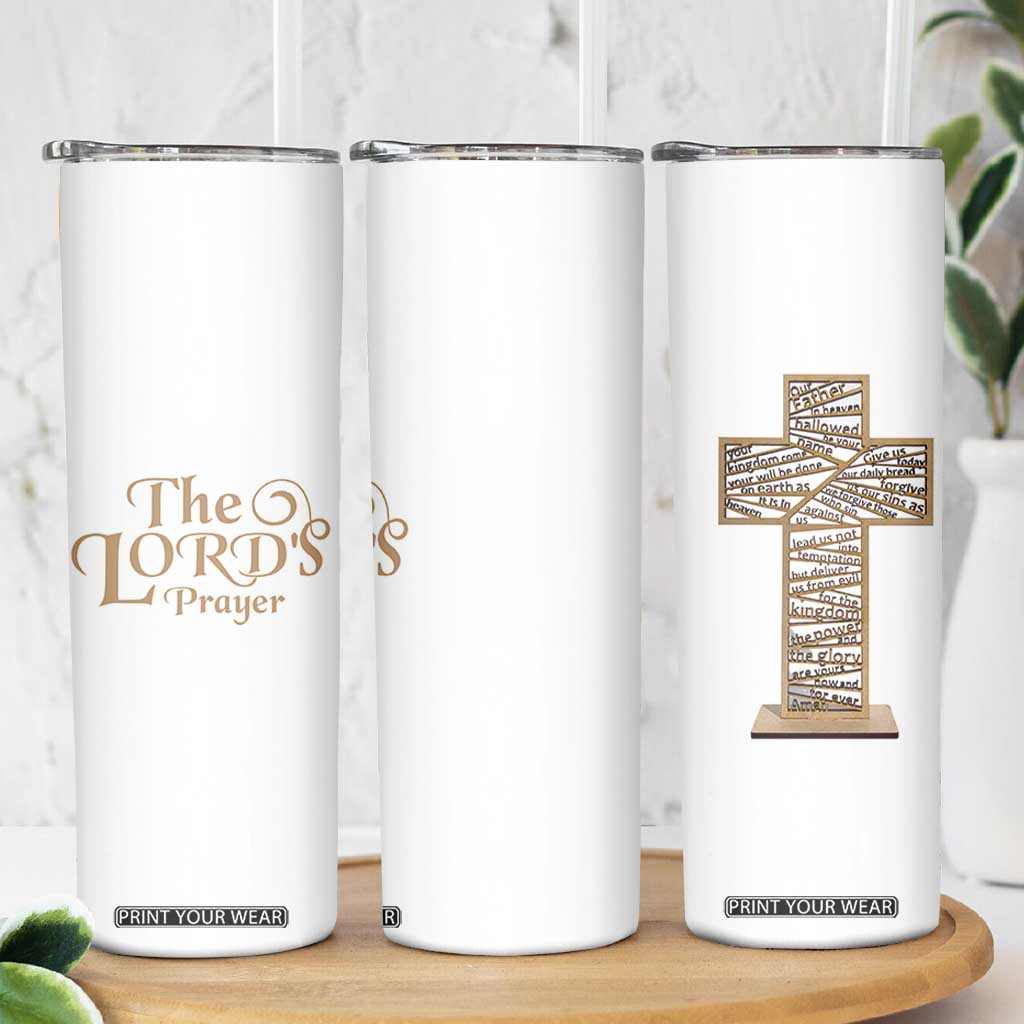 Christian Inspirational Skinny Tumbler The Lords Prayer Bible Verses Christian Gift