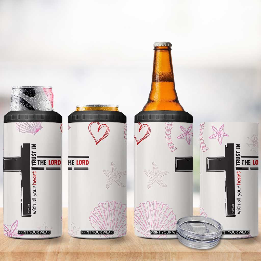 Christian Gifts For Women 4 in 1 Can Cooler Tumbler Trust In The Lord Encouraging Bible Verse Inspirational Gift TB10 Print Your Wear