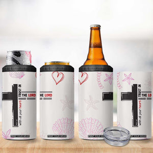 Christian Gifts For Women 4 in 1 Can Cooler Tumbler Trust In The Lord Encouraging Bible Verse Inspirational Gift TB10 Print Your Wear