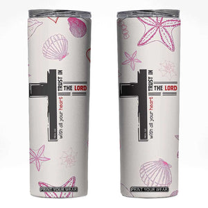 Christian Gifts For Women Skinny Tumbler Trust In The Lord Encouraging Bible Verse Inspirational Gift TB10 Beige Print Your Wear