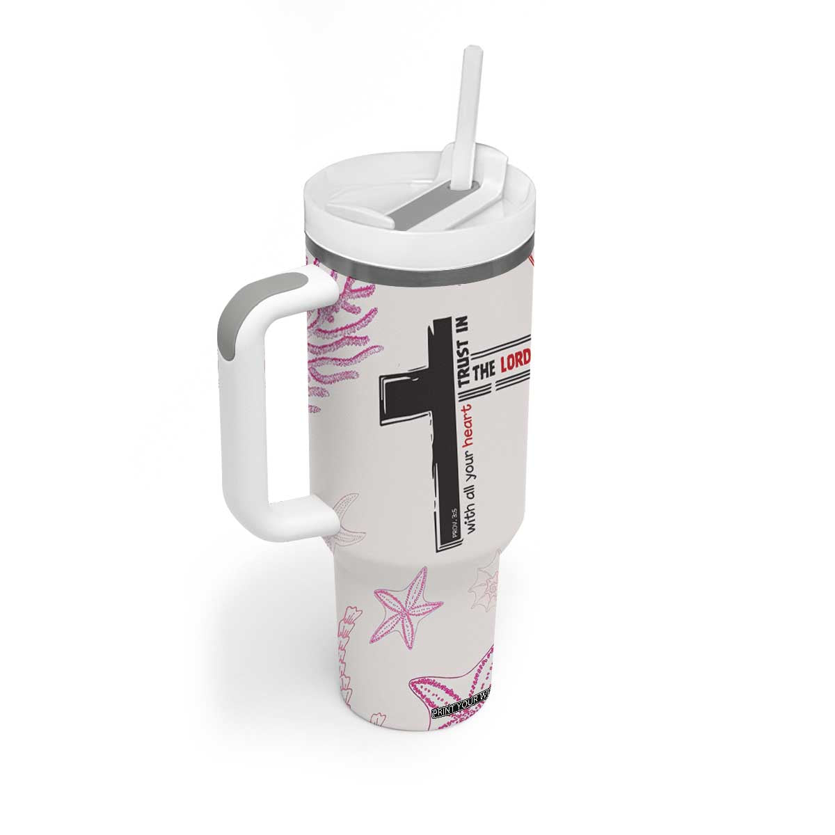 Christian Gifts For Women Tumbler With Handle Trust In The Lord Encouraging Bible Verse Inspirational Gift TB10 Print Your Wear