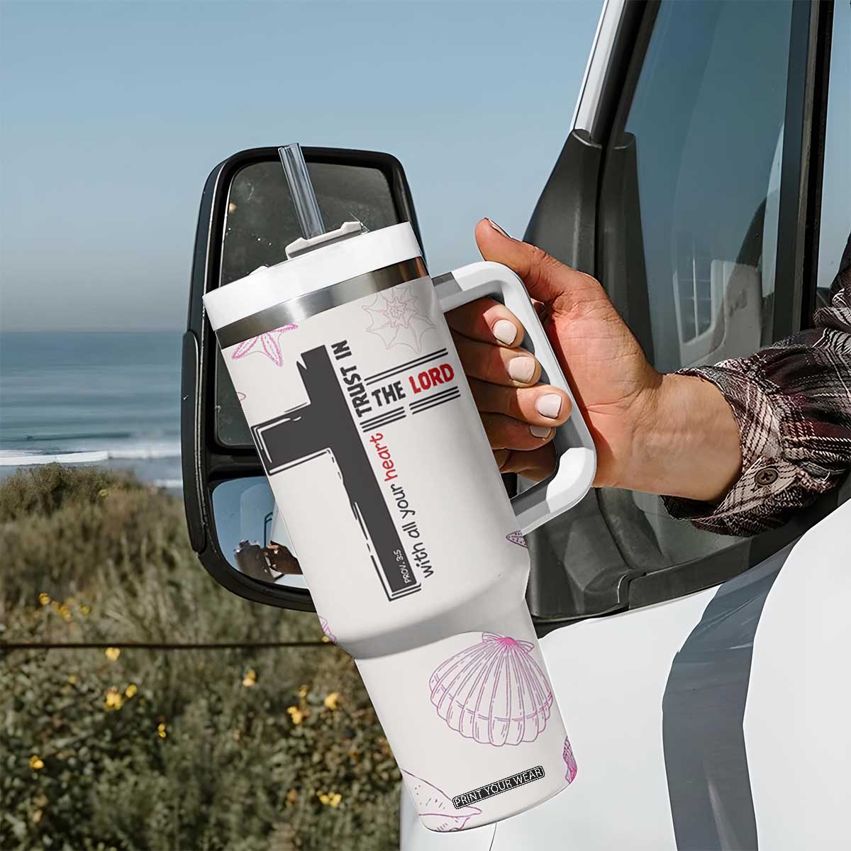 Christian Gifts For Women Tumbler With Handle Trust In The Lord Encouraging Bible Verse Inspirational Gift