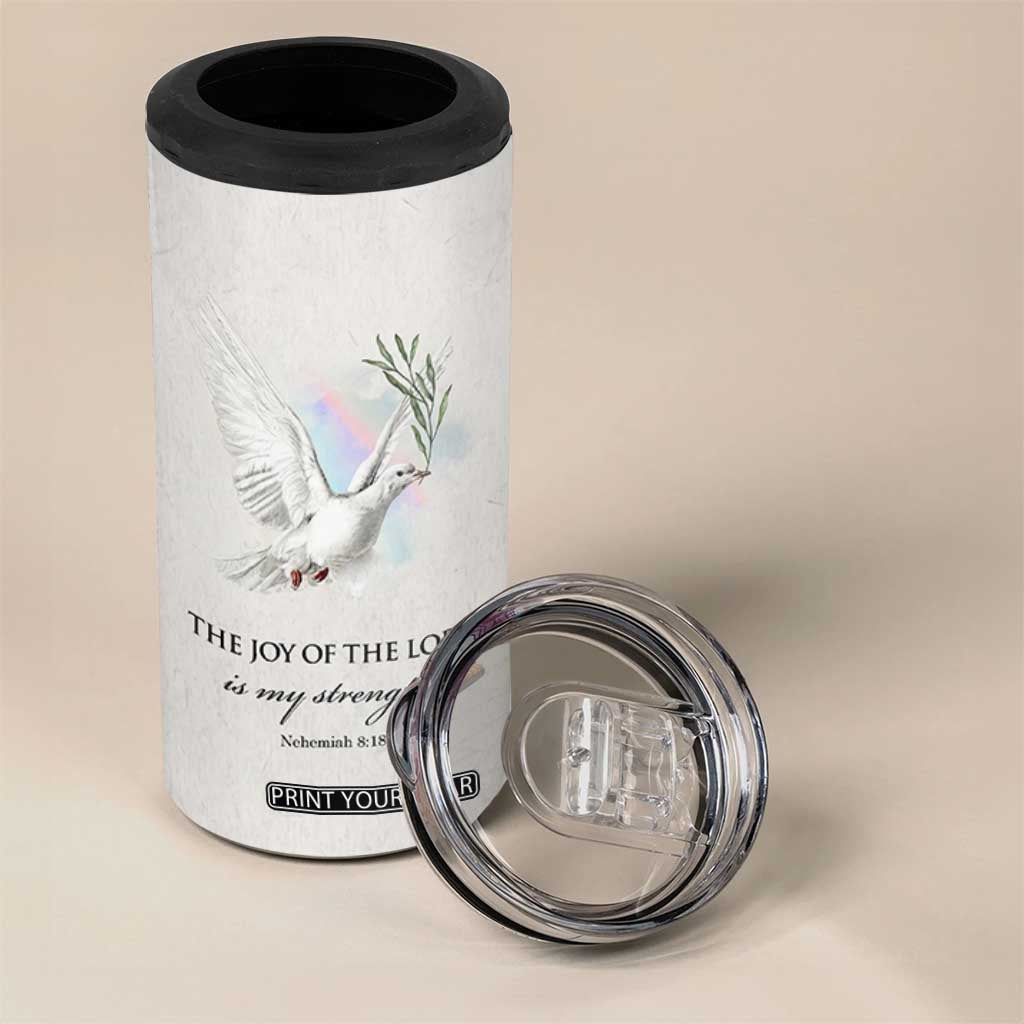 Christian Gifts 4 in 1 Can Cooler Tumbler Joy Of The Lord Is My Strength Bible Verses Inspirational Gift TB10 Print Your Wear