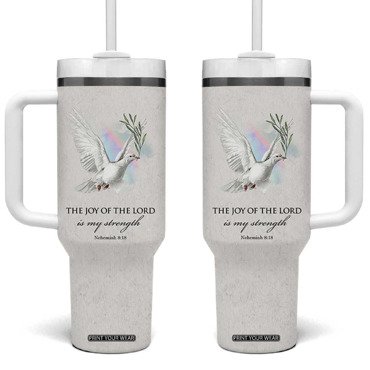 Christian Gifts Tumbler With Handle Joy Of The Lord Is My Strength Bible Verses Inspirational Gift