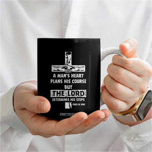 Christian Gifts For Men Coffee Mug A Man’s Heart Proverbs 16:9 Bible Verse TB10 Print Your Wear