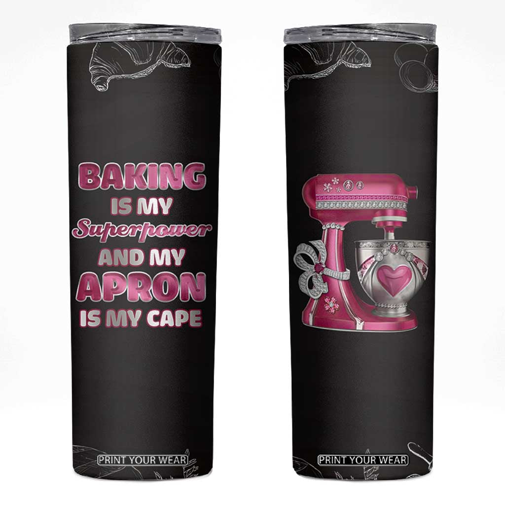 Baking Gifts For Women Skinny Tumbler Bread Maker Sourdough Gift TB10 Black Print Your Wear