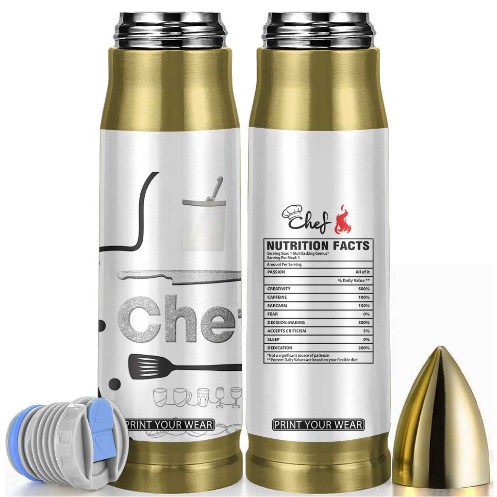Chef Gifts Bullet Tumbler Gifts For Cooking Lovers Bakers Culinary Students TB10 White Print Your Wear