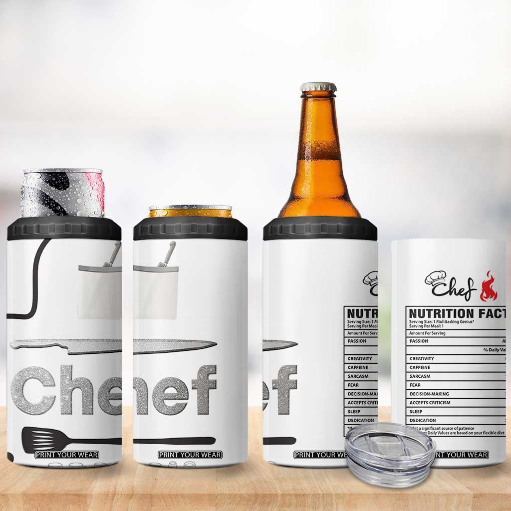 Chef Gifts 4 in 1 Can Cooler Tumbler Gifts For Cooking Lovers Bakers Culinary Students TB10 Print Your Wear