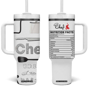 Chef Gifts Tumbler With Handle Gifts For Cooking Lovers Bakers Culinary Students TB10 One Size: 40 oz White Print Your Wear