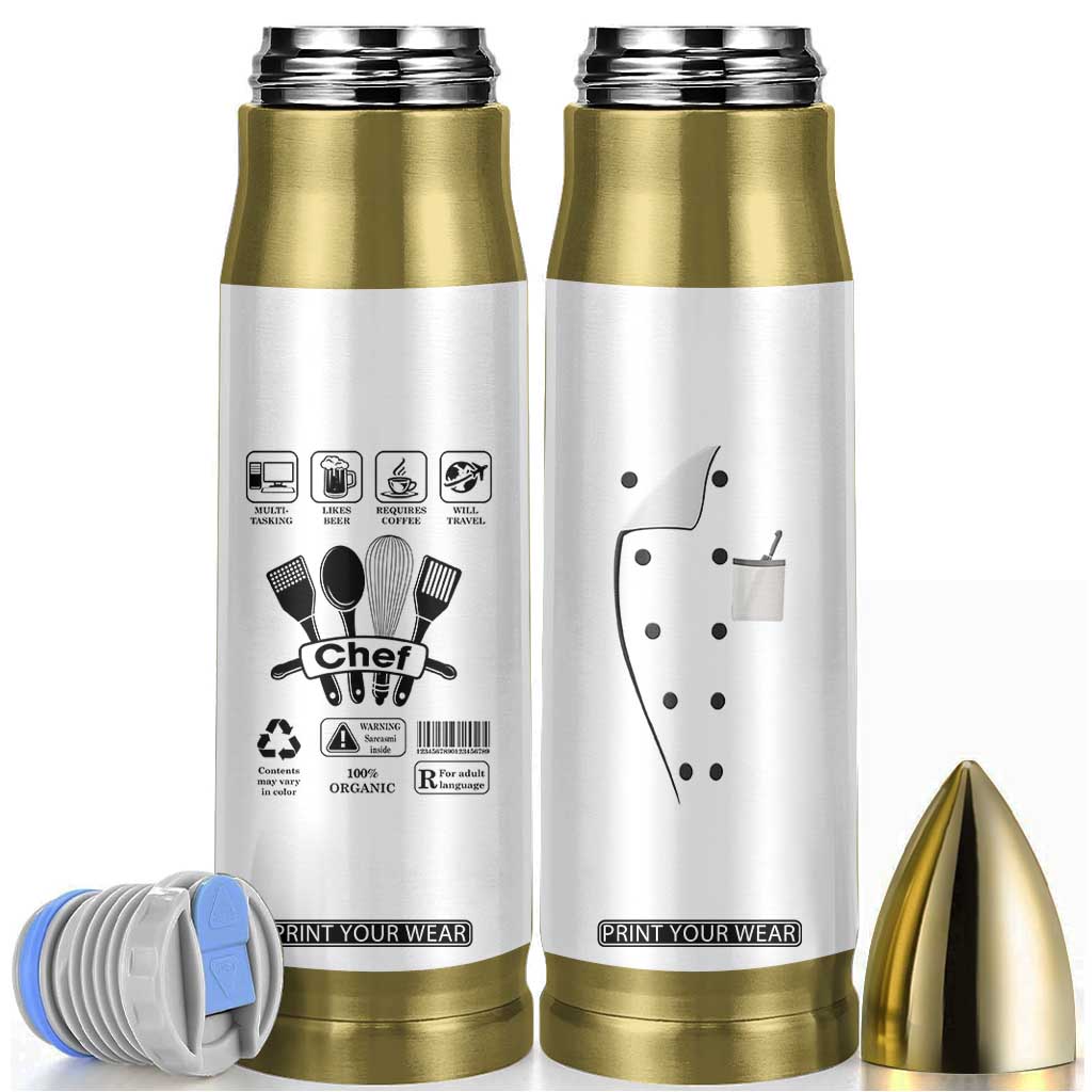 Chef Gifts Bullet Tumbler Gifts For Cooking Lovers Culinary Students TB10 White Print Your Wear