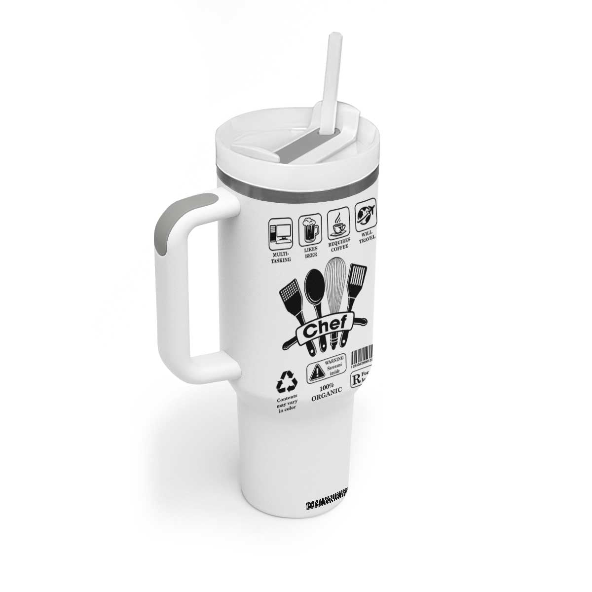 Chef Gifts Tumbler With Handle Gifts For Cooking Lovers Culinary Students TB10 Print Your Wear