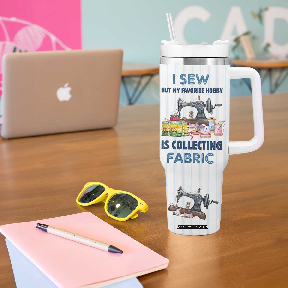 Sewing Gifts For Women Tumbler With Handle Sewists Sewers Inspiration Gift TB10 Print Your Wear
