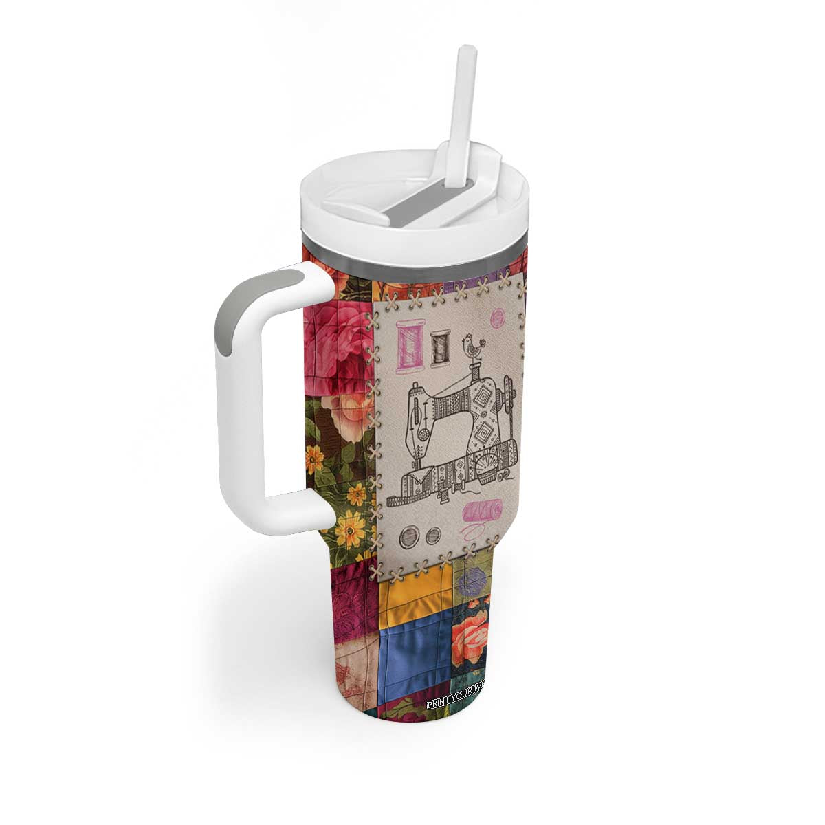 Sewing Gifts For Women Tumbler With Handle Quilt Quilting Lovers Tailors Crafters Inspiration Gift TB10 Print Your Wear