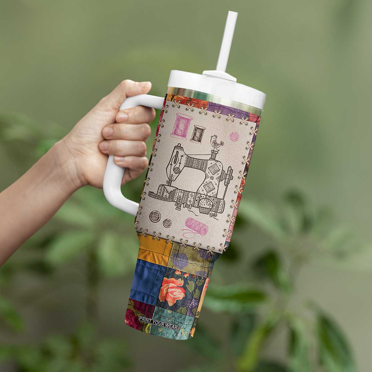 Sewing Gifts For Women Tumbler With Handle Quilt Quilting Lovers Tailors Crafters Inspiration Gift TB10 Print Your Wear