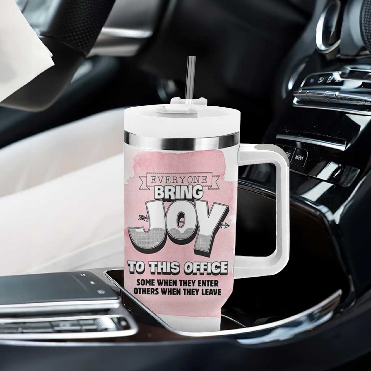 Funny Office Tumbler With Handle Everyone Brings Joy To This Office Humor TB10 Print Your Wear