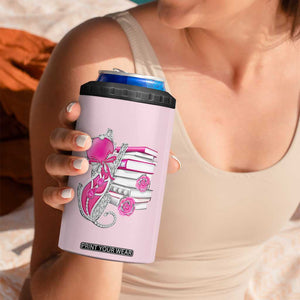Cat Book Lovers Gifts 4 in 1 Can Cooler Tumbler Cute Bookish Present Book Club Gifts TB10 Print Your Wear