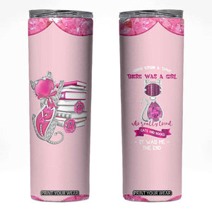 Cat Book Lovers Gifts Skinny Tumbler Cute Bookish Present Book Club Gifts TB10 Pink Print Your Wear