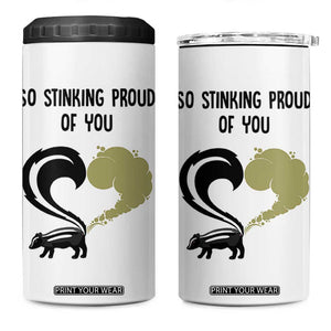 Funny Skunk Graduation 4 in 1 Can Cooler Tumbler So Stinking Proud Of You TB10 One Size: 16 oz White Print Your Wear